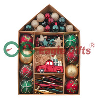 EAGLEGIFTS Noël 2025 Nouveaux produits Ensemble de boules de Noël Articles de Noël de qualité supérieure Rouge Vert Or Décorations de Noël pour arbre de Noël