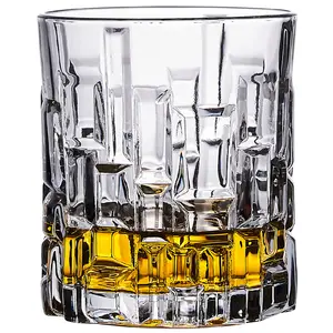 Tasse à whisky classique SQ116, verres en verre gaufré, verre de ménage en cristal, vin, café, eau