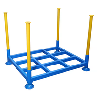 Étagères de stockage industrielles en fil d'acier durable Yuge, empilables, pour entrepôt, avec protection contre la corrosion, insert de tuyau