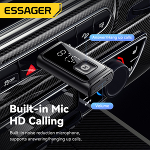 Essager ES-BT17 rảnh tay Auto USB không dây BT 5.4 FM Transmitter âm nhạc âm thanh Receiver Adapter cho xe hơi - Product Image 6