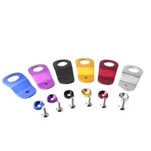 JDM Radiator <b>Bracket</b> For Civic EK Blue Black Red Purple Gold <b>Silver</b> Aluminum Mounting Clip Car Modification Part - Product Image 5