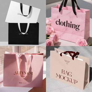 Bolsas de Papel de Arte de Color Personalizadas, Económicas, Reciclables, con Asas de Cinta, Impresión Digital Clásica, Imprime Tu Propio Logotipo - Product Image 5
