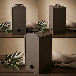 Caja de vino rectangular de madera maciza personalizada, hecha a mano, para regalo, para negocios de bodegas - Product Image 2