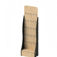 Présentoirs à chaussettes Ray personnalisés avec logo, à poser sur comptoir ou à suspendre au sol, présentoirs double face en bois et métal pour magasins de vêtements