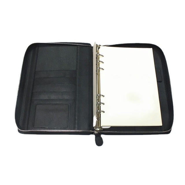 Most Popular Hot Selling 3 Ring Loose-Leaf A6 Faux Leather Binders for Office Stationery Filing Gift 120 Sheets