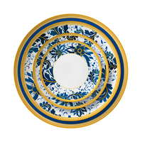 Ensemble d'assiettes en céramique alimentaires de style occidental pour hôtel et restaurant, steak de fleurs colorées en porcelaine osseuse créative de style européen