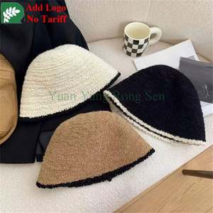 Sombreros de Pescador de Color Puro al por Mayor con Forro de Lana Berber para Mujer - Product Image 3