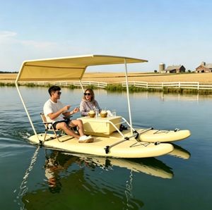 Catamaran gonflable double SUP de qualité commerciale, portable, pour jeux aquatiques, pêche et vélos aquatiques pour lac - Product Image 2
