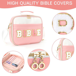 Bolso multifuncional para Biblia con bordado de letras para mujer, adecuado para niñas y mujeres, almacenamiento diario, para participar en actividades de adoración - Product Image 2