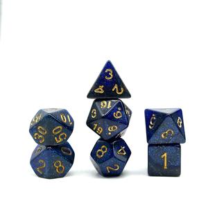 Polyhedral <b>Dice</b> Set 7 Pieces Multicolored Starry Sky For Tabletop Gaming - Product Image 4