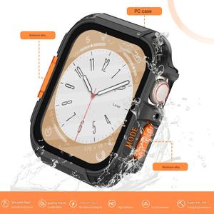 Étui rigide étanche en métal avec <span class=keywords><strong>protection</strong></span> d'écran en verre trempé intégrée, pare-chocs métallique robuste pour <span class=keywords><strong>Apple</strong></span> <span class=keywords><strong>Watch</strong></span> Series 10/11 - Product Image 4