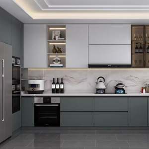 ตู้ครัวไม้จริง ดีไซน์หรูหราทันสมัย ตู้ครัวสวยสง่างาม - Product Image 1