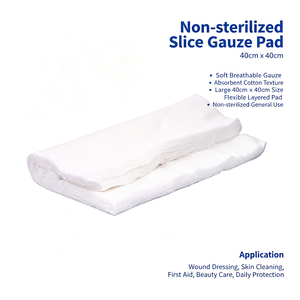 Gasa Médica <span class=keywords><strong>en</strong></span> Rodajas de 40cm x 40cm <span class=keywords><strong>para</strong></span> Limpiar Cortes, Rasguños y <span class=keywords><strong>Quemaduras</strong></span> - Suministros Médicos y Quirúrgicos - Product Image 1