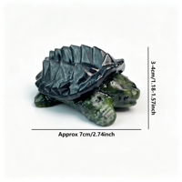 En gros, Tortue alligator en pierre naturelle et cristal pour ornement Feng Shui et cadeaux de collection