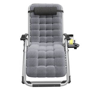 Silla Plegable Reclinable de Gravedad Cero <span class=keywords><strong>para</strong></span> Jardín, Playa o Césped, con Reposabrazos, <span class=keywords><strong>para</strong></span> Descanso Individual - Product Image 1