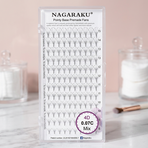 Extensions de cils individuelles en cheveux synthétiques de haute qualité, fabriquées à la main, longues et naturelles, douces et naturelles, vente en gros NQ - Product Image 1