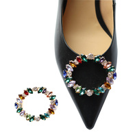 Boucles de chaussures en métal multicolore, vente en gros, strass et perle, clips pour chaussures de mariage, accessoires de décoration