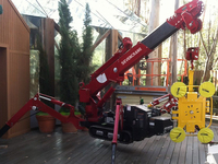 Mini-grue araignée sur chenilles 1t 2t 3t 5t 8t 10t 12t, ventouse de levage de verre, plateforme de travail aérienne pour vitrage CE