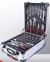 187 pièces boîte à outils matériel outil outils à main clé à douille à cliquet jeu de clés mécanicien tournevis ensemble d'outils