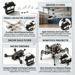 FH-1083 Servo numérique ultra-micro sans noyau 1,7g, couple 0,75kg, 0,05sec, engrenage en fibre de nylon pour <span class=keywords><strong>avion</strong></span> RC, drone, hélicoptère, robot - Product Image 6