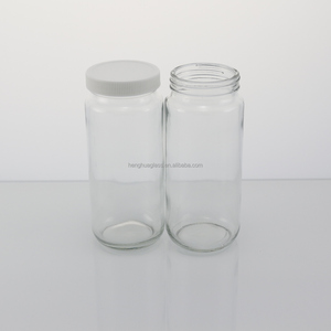 12oz 360ml Vòng MứT ThủY Tinh Jar miệng rộng mật ong lọ thủy tinh <span class=keywords><strong>Paragon</strong></span> 350ml nước trái cây thực phẩm uống lưu trữ Jar chai với nắp nhựa - Product Image 5