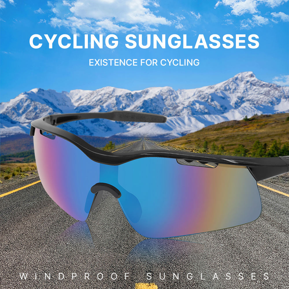 2024 New Trendy Customized Glasses Shades Eyewear Men Ultraviolet-proof High Quality Cycling Colorful UV400 Sports Sunglasses