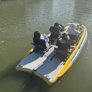 Kayak <span class=keywords><strong>Inflable</strong></span> de 4.57m con Sistema de Propulsión de Doble Hélice y Pedales, para Pesca, 4 Plazas, Familiar, Canoa de PVC - Product Image 6