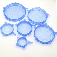Couvercles extensibles en silicone pour la cuisine-Lot universel de 6 couvercles extensibles en silicone pour le stockage des aliments