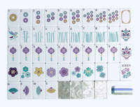 Set Mahjong Akrilik Mutiara Ungu Mint Pastel Modern Mewah Winmax, Ubin Ramah Lingkungan yang Dapat Dilipat, Hadiah Premium untuk Pecinta Mahjong