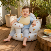 Siège de sol gonflable pour bébé au design moderne, idéal pour l'apprentissage de la position assise et l'assistance à l'alimentation, pour chambre, salon ou extérieur