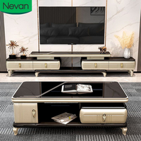 Ensemble de meuble TV et table basse de style nordique moderne, design tendance, prix d'usine, prix bas, pour salon
