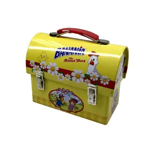 Personal isierte Großhandel benutzer definierte Metall klassische Zinn Lunchbox mit Schloss und Griff Lebensmittel qualität Lunchbox