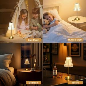 Retro Nordic Style Cordless LED <b>Touch</b> Control Desk <b>Lamp</b> Simple Design Rechargeable Battery Room Study Restaurant Atmosphere - Product Image 5