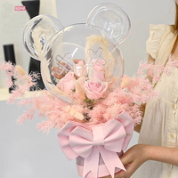 Haute qualité Transparent acrylique Bobo balle ronde étreignant fleur seau boîte fleur emballage boîte