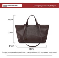 Tas Tote Baru Nuansa Mewah Wanita Kulit PU Lembut Tas Selempang untuk Kerja Gaya Vintage Chic Kapasitas Besar