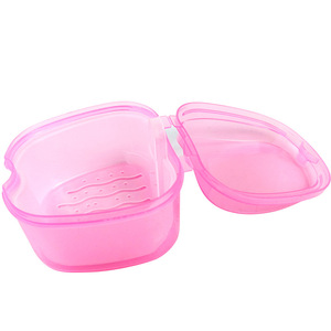 <b>Denture</b> Storage <b>Box</b> Plastic Transparent Green Pink White For Home Dental Care With Lid Keepers - Product Image 4