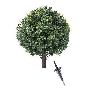 Inserto de suelo de boj de hoja perenne, decoración de jardín, jardín al aire libre, planta verde esférica artificial, plantas en maceta - Product Image 5