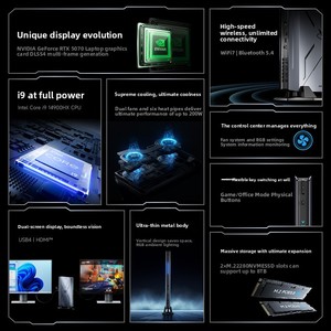 Mini PC de jeu haute performance Minisforum G7 Pro (i9-14900HX + RTX 5070) avec carte graphique RTX 5070 / 14e génération - Product Image 2