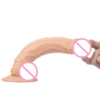 Dildo realista de 10 pulgadas, color marrón oscuro, juguete sexual para mujeres