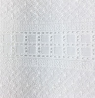 Tissu en voile de coton écologique jacquard léger à prix abordable, méthode d'impression brodée à œillets pour chemises et sacs – Vente chaude