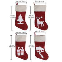 Nouvelles chaussettes de Noël, sacs cadeaux, décorations de Noël, pendentifs de Noël, ornements pour arbre de Noël, sacs de bonbons