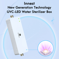 Module stérilisateur d'eau commercial INNEST à LED UVC à haut débit 50L/min, système de désinfection de l'eau avec entrée et sortie NPT de 1 pouce