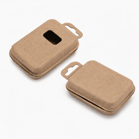 Boîte d'emballage en pulpe moulée sur mesure, biodégradable, écologique, design en forme de coquille pour les produits électroniques et de soins personnels