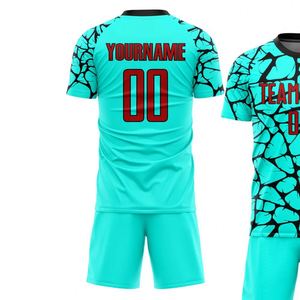 Custom Jersey Sublimated Football Uniform Breathable Sports Kit Shirt Shorts Team Name Number Printing <b>Soccer</b> Set - Product Image 3