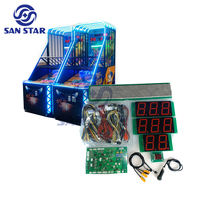 Machine de jeu d'arcade de basket-ball à pièces pour adultes de luxe Kit de machine de tir de basket-ball de rue électronique