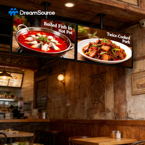 Digital Poster 55 Inches LCD <b>Display</b> <b>Wall</b> Mounted 1920x1080 Resolution For Restaurant Advertising Indoor Use - Product Image 1