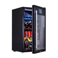 OEM Refrigerador de Bebida com Porta de Vidro, Refrigerador de Vinho, Refrigerador, OEM, 50L, 75L, 90L, 110L, 2 em 1