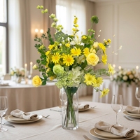Ornement floral artificiel de luxe léger, arrangement de fleurs en soie, centre de table de mariage pour la décoration d'événements