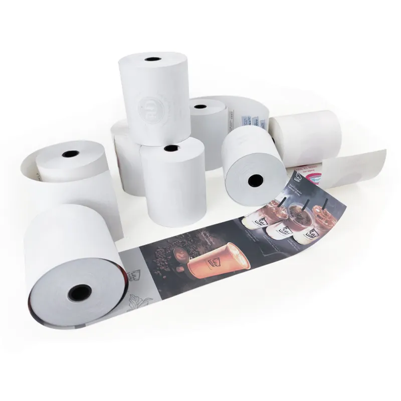 Rotolo di carta termica di vendita caldo della fabbrica di LIKEXIN pre-stampa a colori 80x80mm rotoli di carta termica di alta qualità