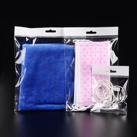 Sac d'emballage transparent OPP auto-adhésif blanc avec trou de suspension, pochette épaisse pour cartes avec trou d'accrochage